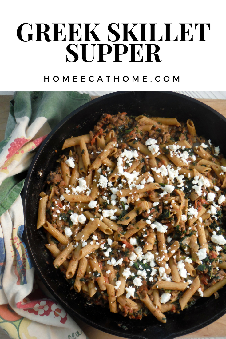 Quick and Easy One Skillet Greek Supper