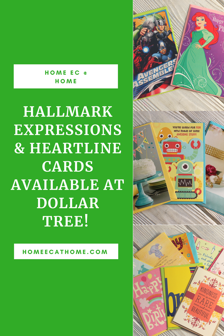 You can now find Hallmark Expressions and Heartline cards at one of my favorite stores, Dollar Tree!