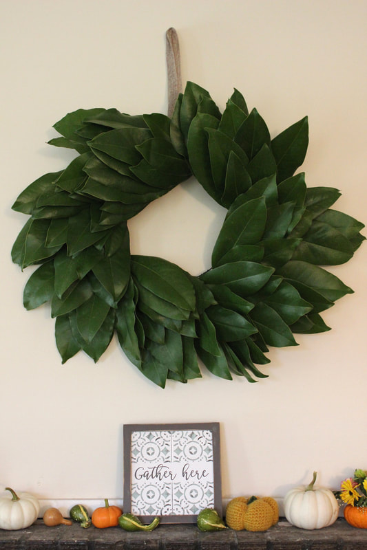 How to Make a DIY Magnolia Leaf Wreath on a budget