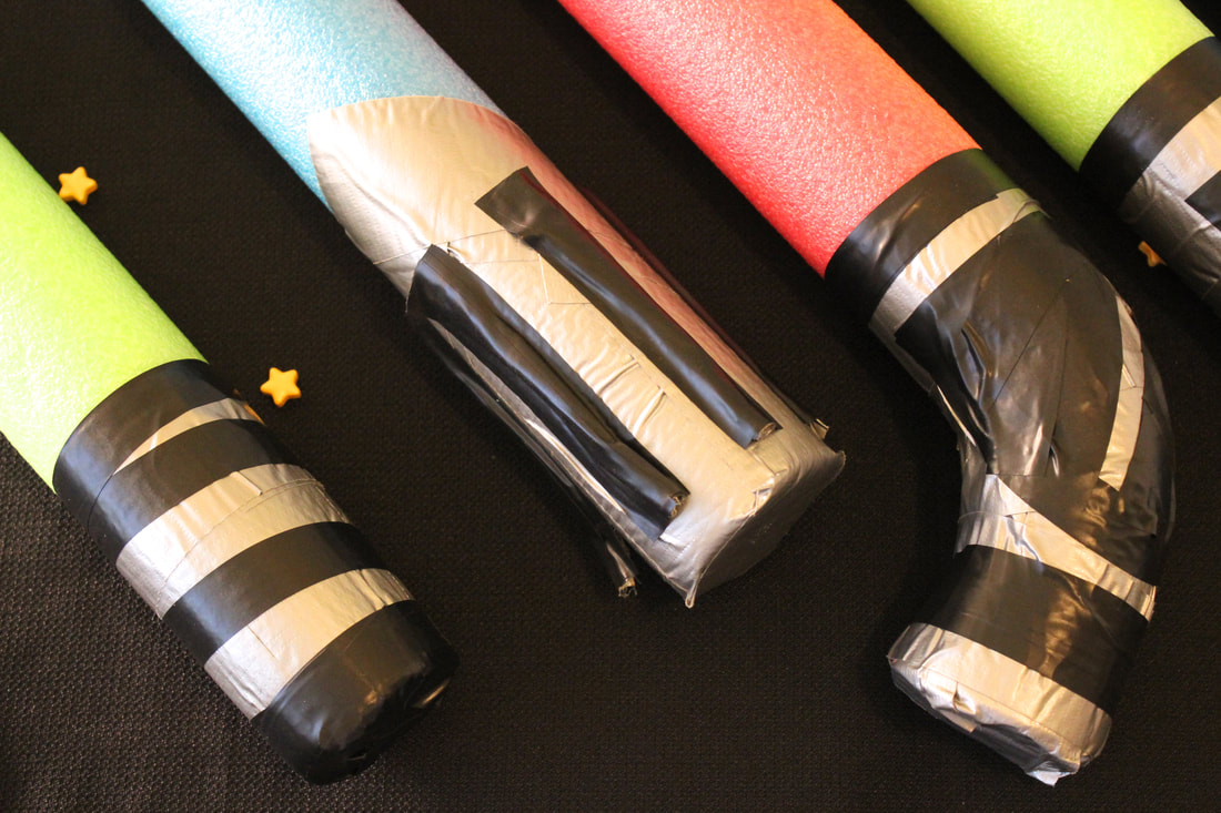 Pool Noodle Light Sabers for Star Wars Party