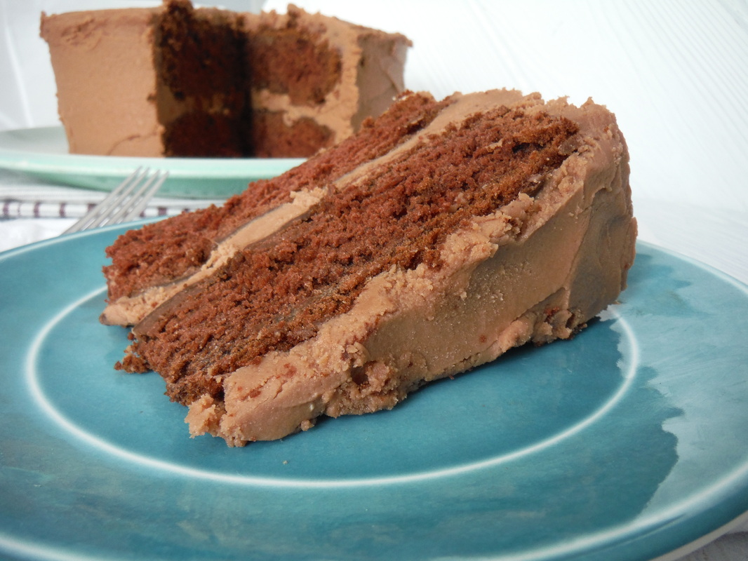 Sliced Chocolate cake