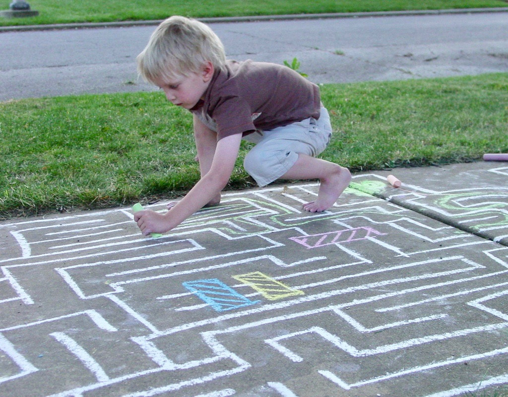 Sidewalk Chalk Maze