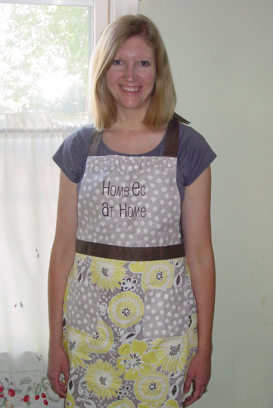 Me in my new Home Ec @ Home Apron