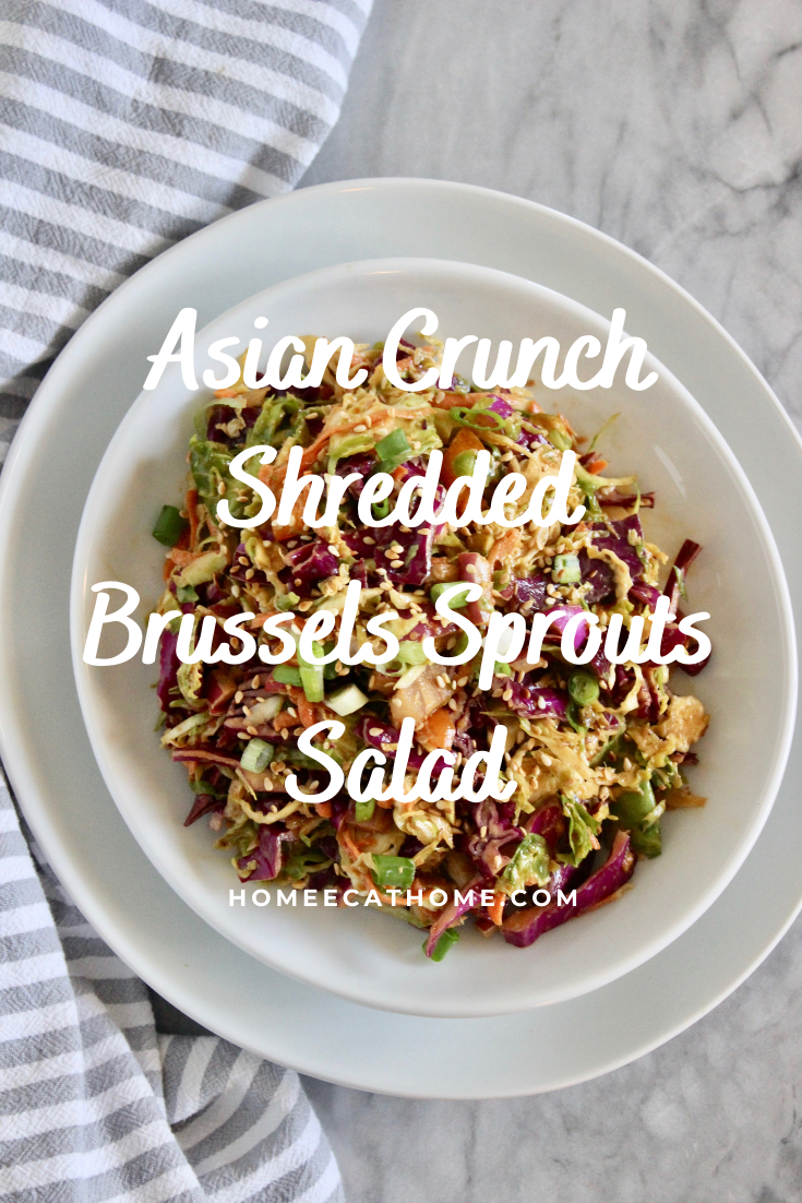 Asian Crunch Shredded Brussels Sprouts Salad