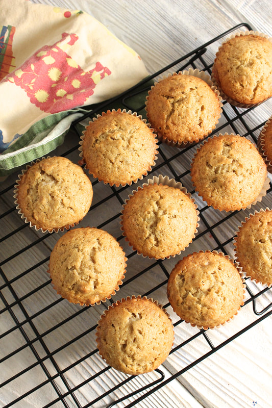 Banana Nut Muffins made with honey