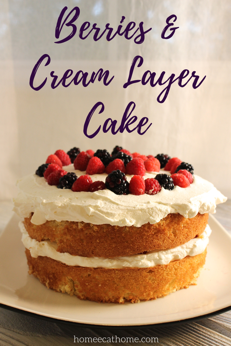 Enjoy this simply delicious and elegant berries and cream layer cake. 