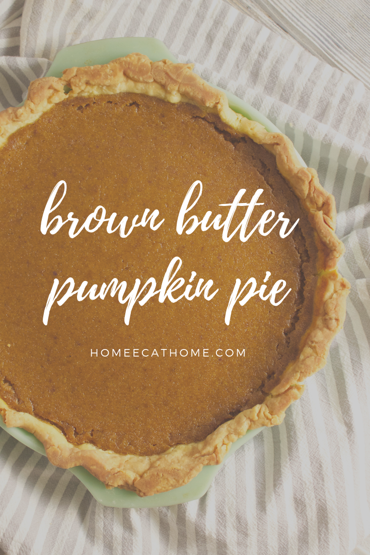 Brown butter pumpkin pie is on a whole new level with buttery slightly nutty browned butter in every delicious bite. #delicious #yum
