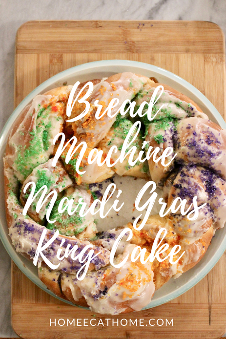 Bread Machine Mardi Gras King Cake