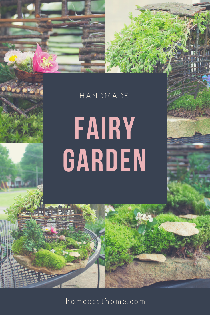 My husband and the boys made this amazing fairy garden! #fairygardens #art #floraldesign #flowers #create #diy #bhg 