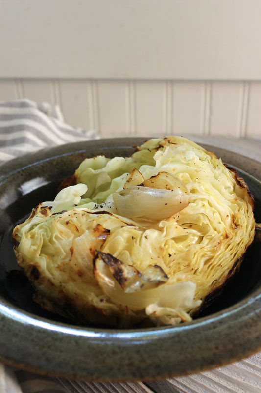 Delicious grilled cabbage