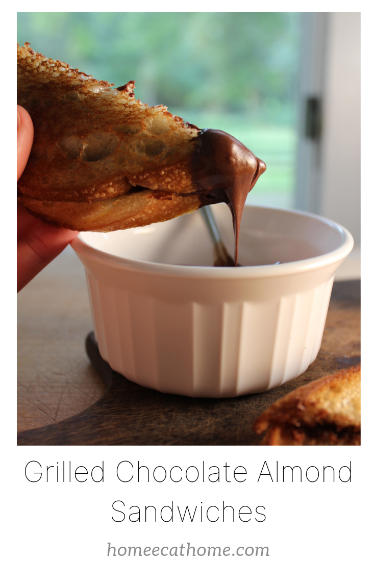 Grilled Chocolate Almond Sandwiches made with Amore Almond Spread with Chocolate