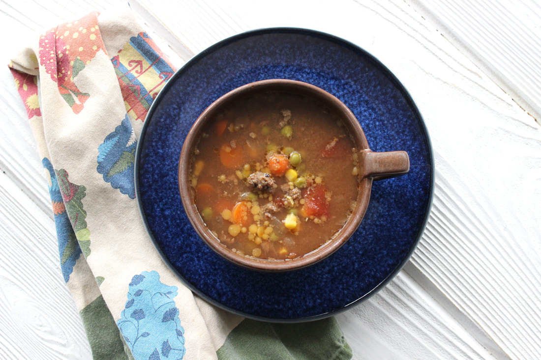 Ground beef and vegetable soup