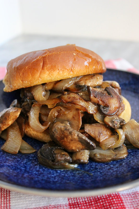 Mushroom and onion burger