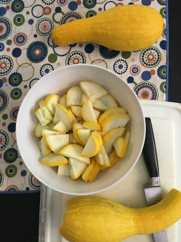 Blanching and Freezing Summer Squash to preserve it