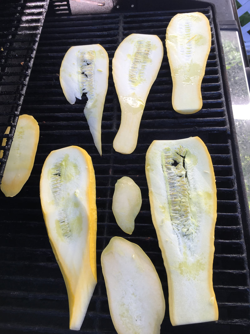 Grilling Yellow Crookneck Squash