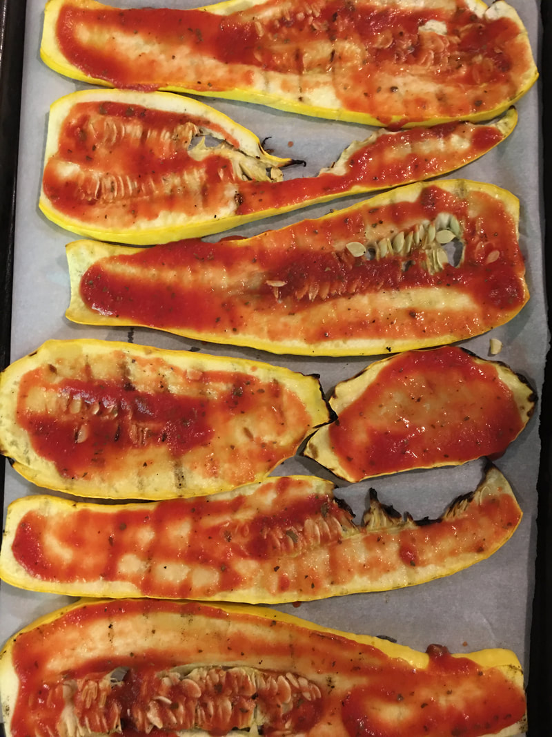 Grilled Squash for Squash Pizza