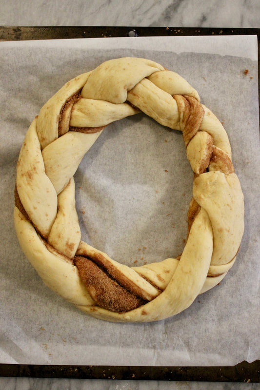 braided dough wreath