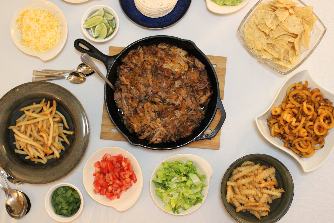 The Perfect Game Day Spread of Pork Carnitas with McCain Fries