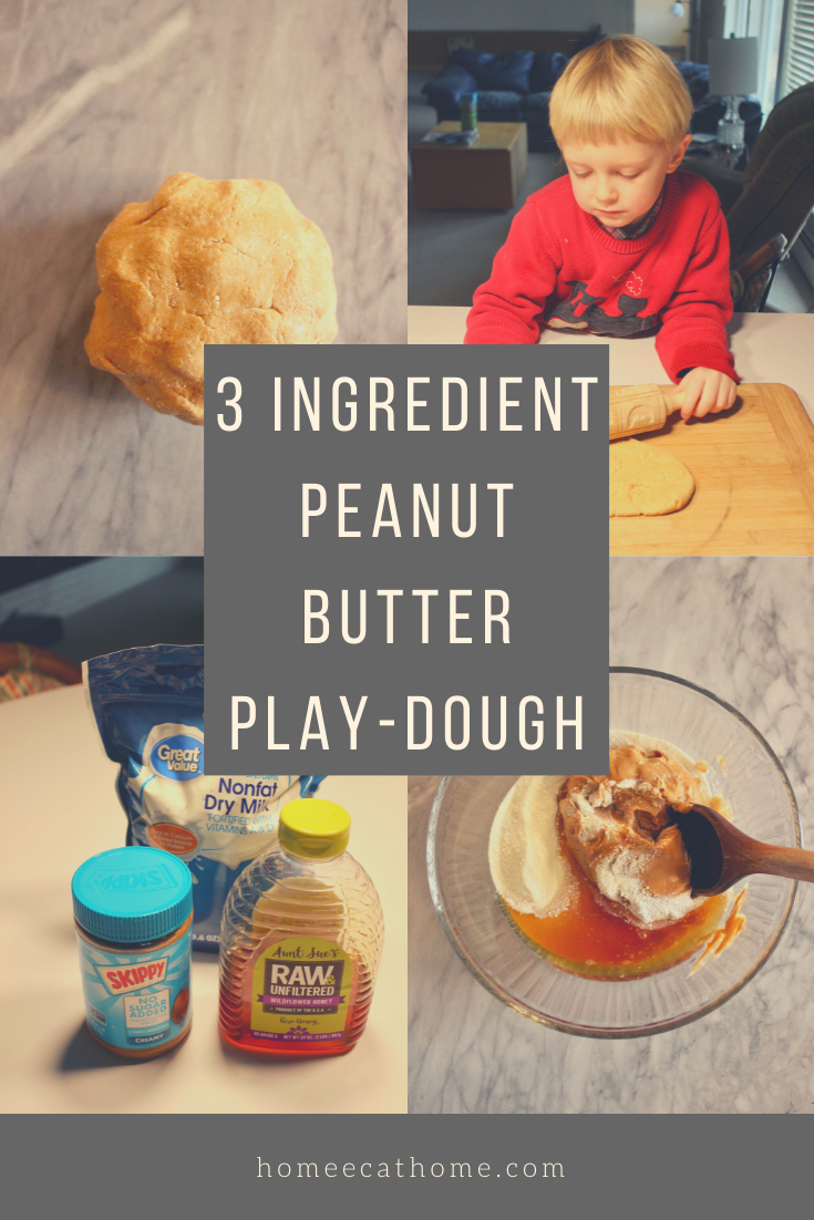 3 Ingredient Peanut Butter Play-dough