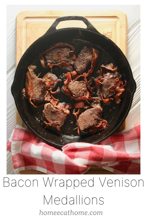 Bacon Wrapped Venison Medallions