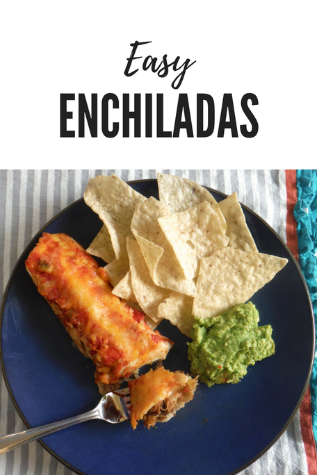 Easy Enchiladas from leftovers