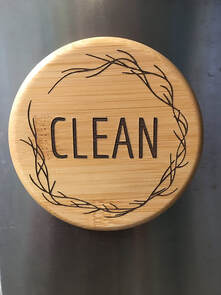 Dishwasher clean/dirty sign