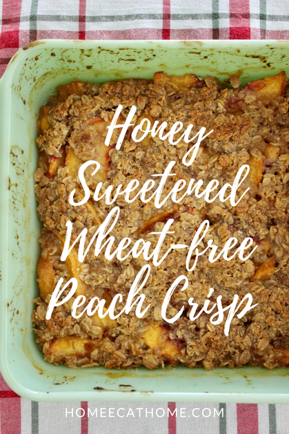 Honey Sweetened Wheat-free Peach Crisp