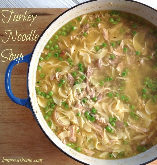 Family size turkey noodle soup