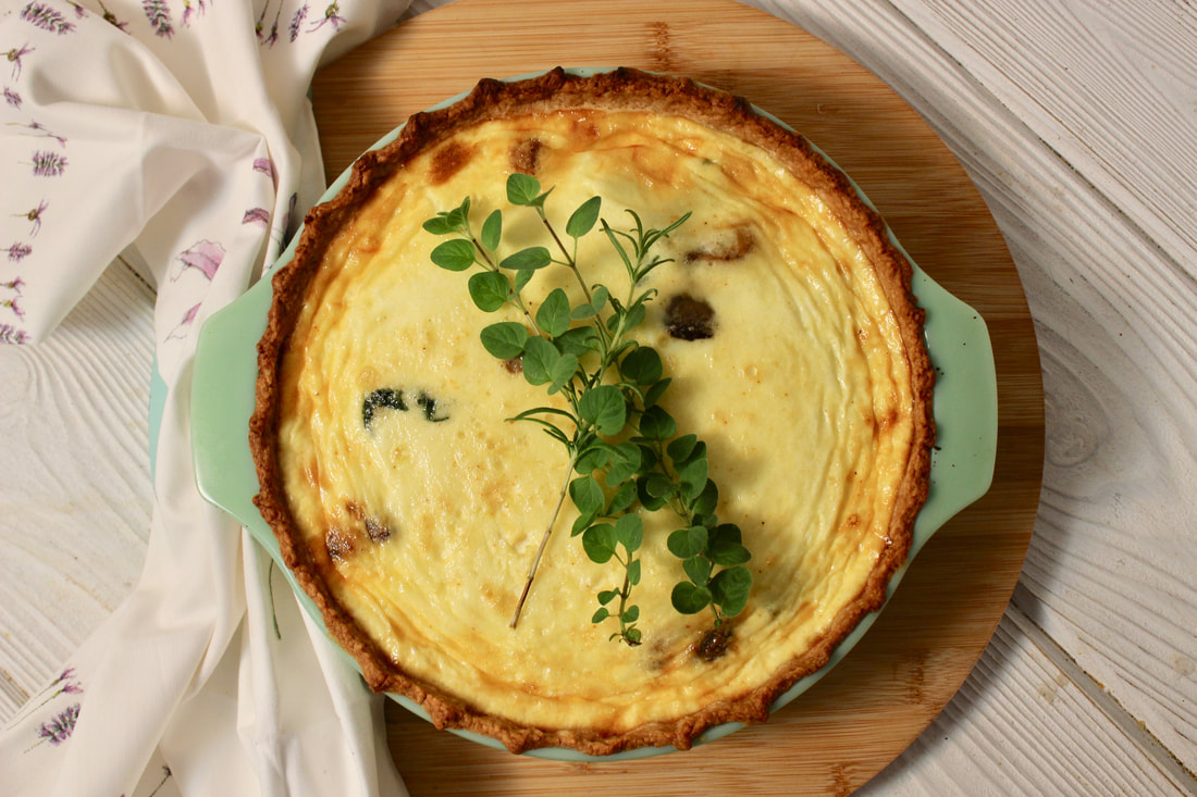 Bacon, Mushroom, and Spinach Quiche