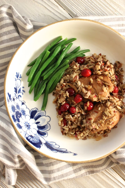 Slow Cooker Chicken with Cranberries and Wild Rice