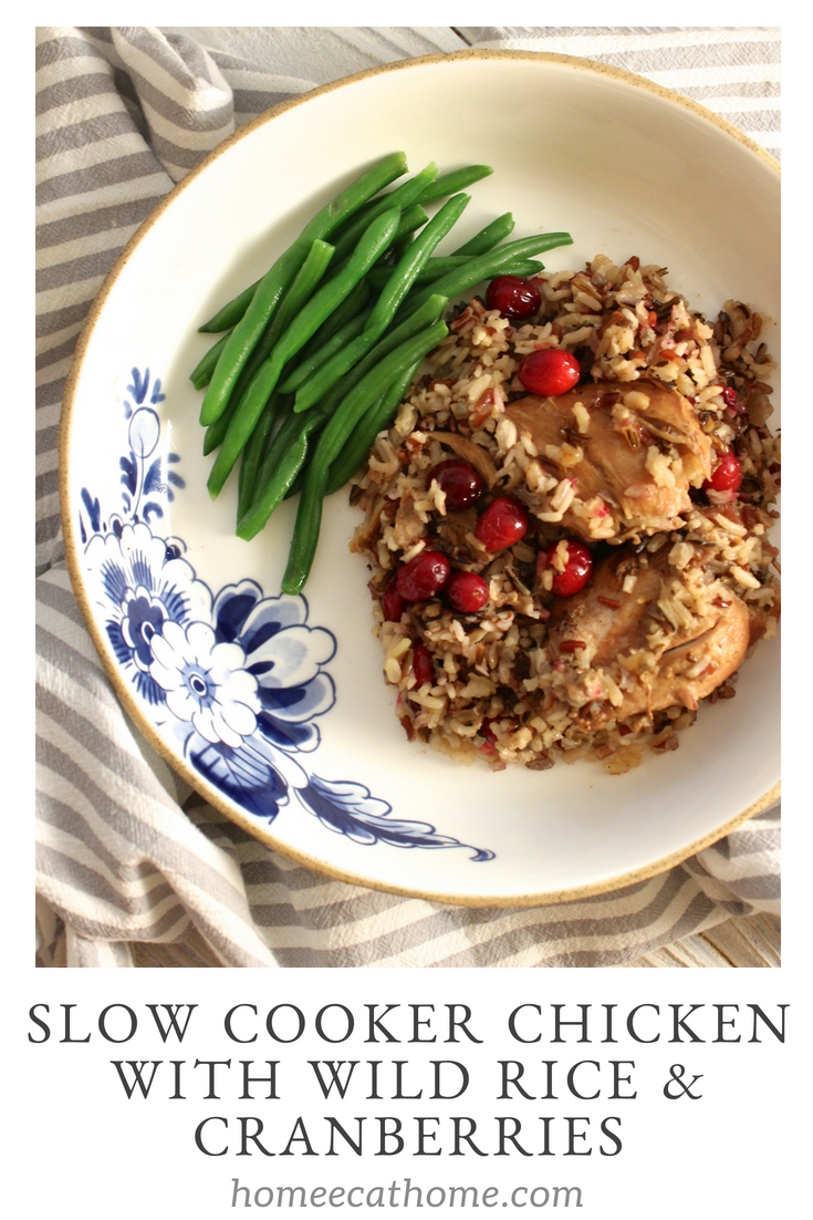 Slow Cooker Chicken with Wild Rice & Cranberries