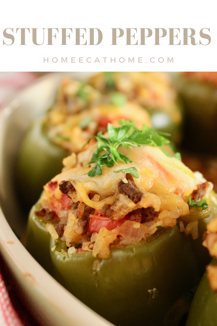 Close-up of Stuffed Peppers Pinable Image