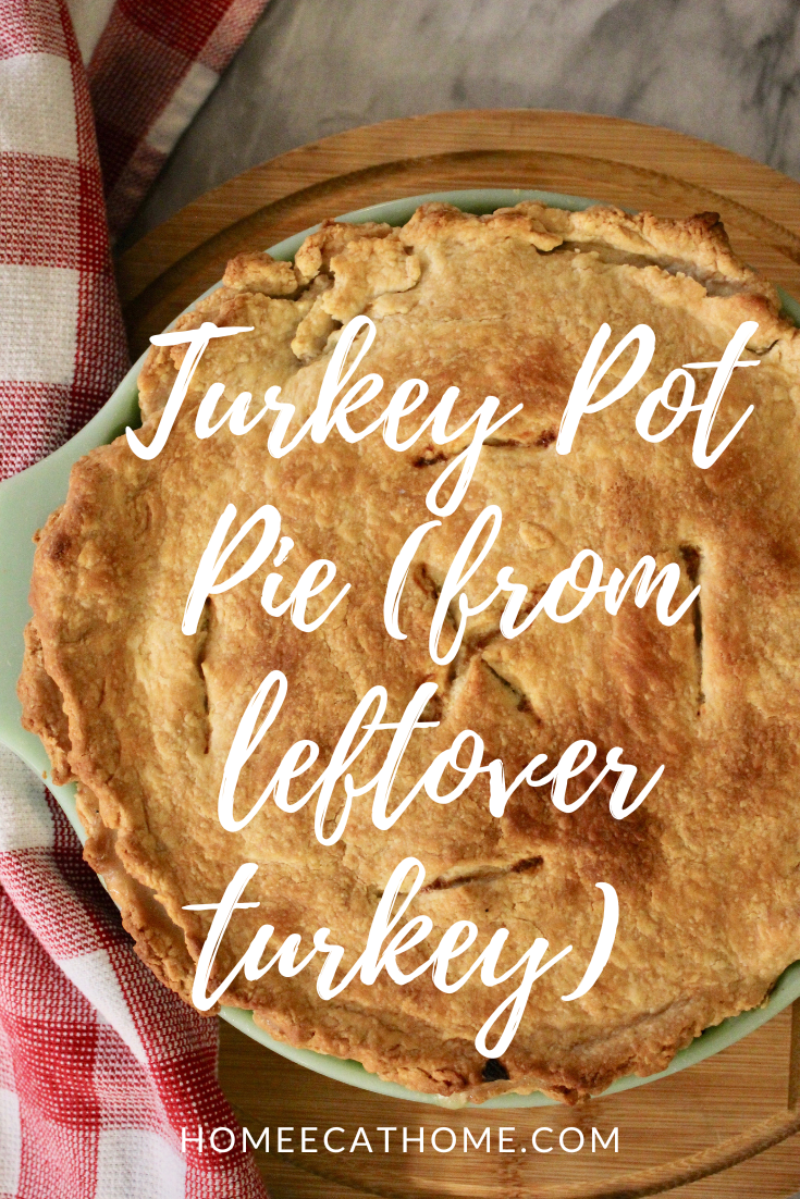 Turkey Pot Pie (from leftover turkey) whole pie