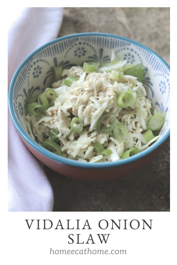 Vidalia Onion Slaw is one of our favorite go-to summer salads. So much delicious flavor with a wonderful crunch!
